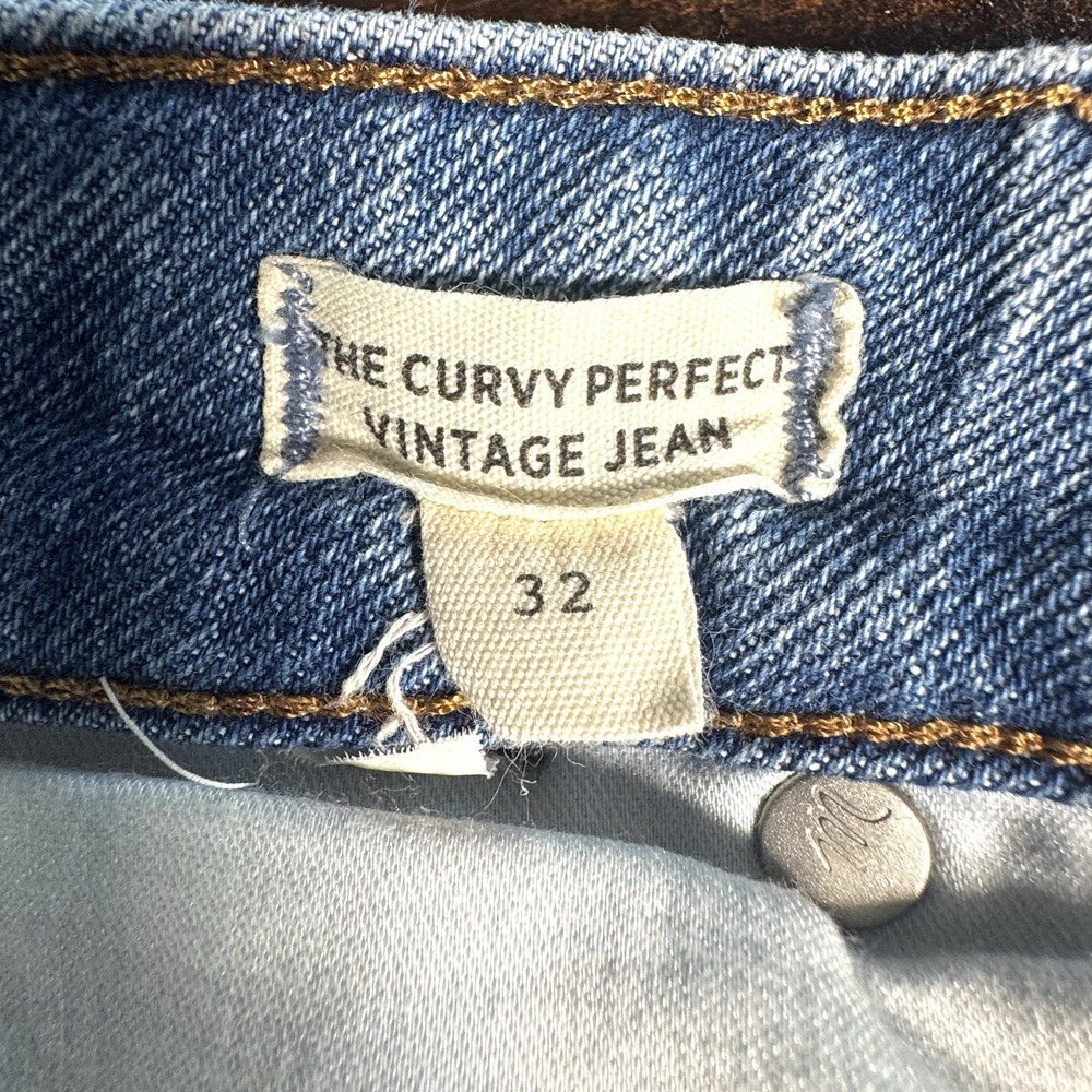 Madewell Jeans Womens Perfect Vintage Crop Jean Denim Distressed‎ 30 Actual 34" - Picture 5 of 15